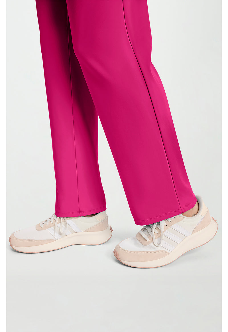 Tropical Hibiscus - Women's 5-Pocket Straight Leg Scrub Pants – Petite (View 4)