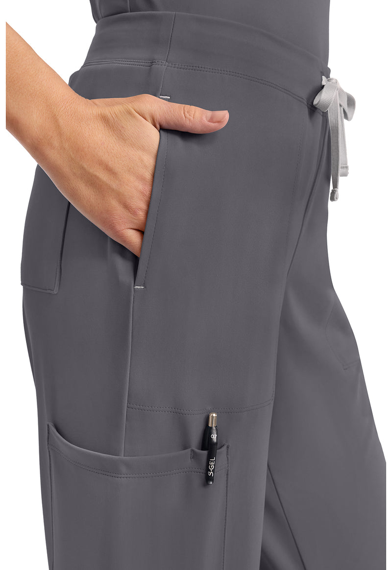 Pewter - Women's 5-Pocket Straight Leg Scrub Pants – Tall (View 3)