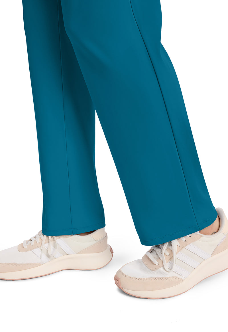 Caribbean Blue - Women's 5-Pocket Straight Leg Scrub Pants – Regular (View 4)