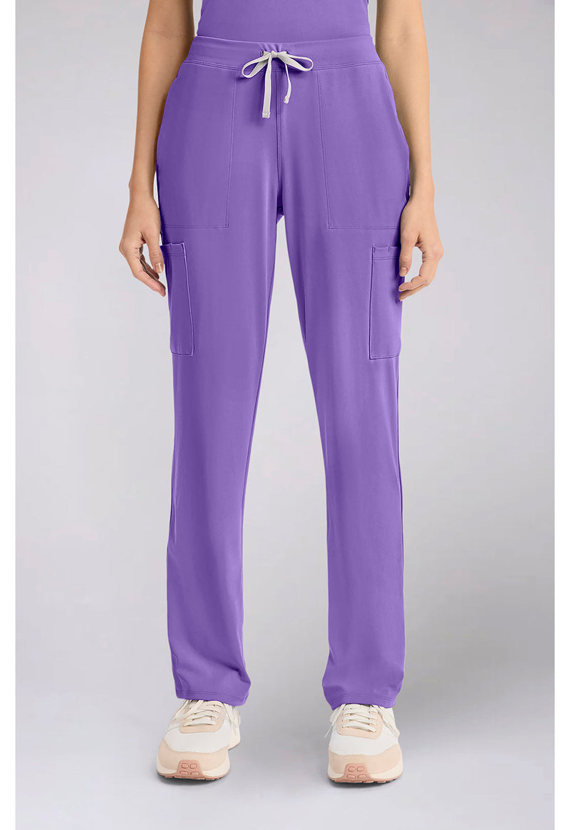 Lilac Bloom - Women's 5-Pocket Straight Leg Scrub Pants