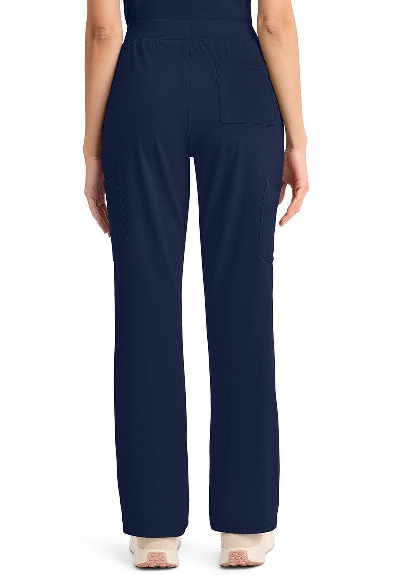 Navy - Cherokee Achieve Women Scrub Pants - Back View