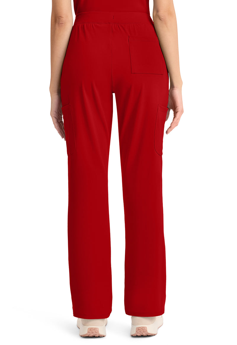 RED - Cherokee Achieve Women Scrub Pants - Back View
