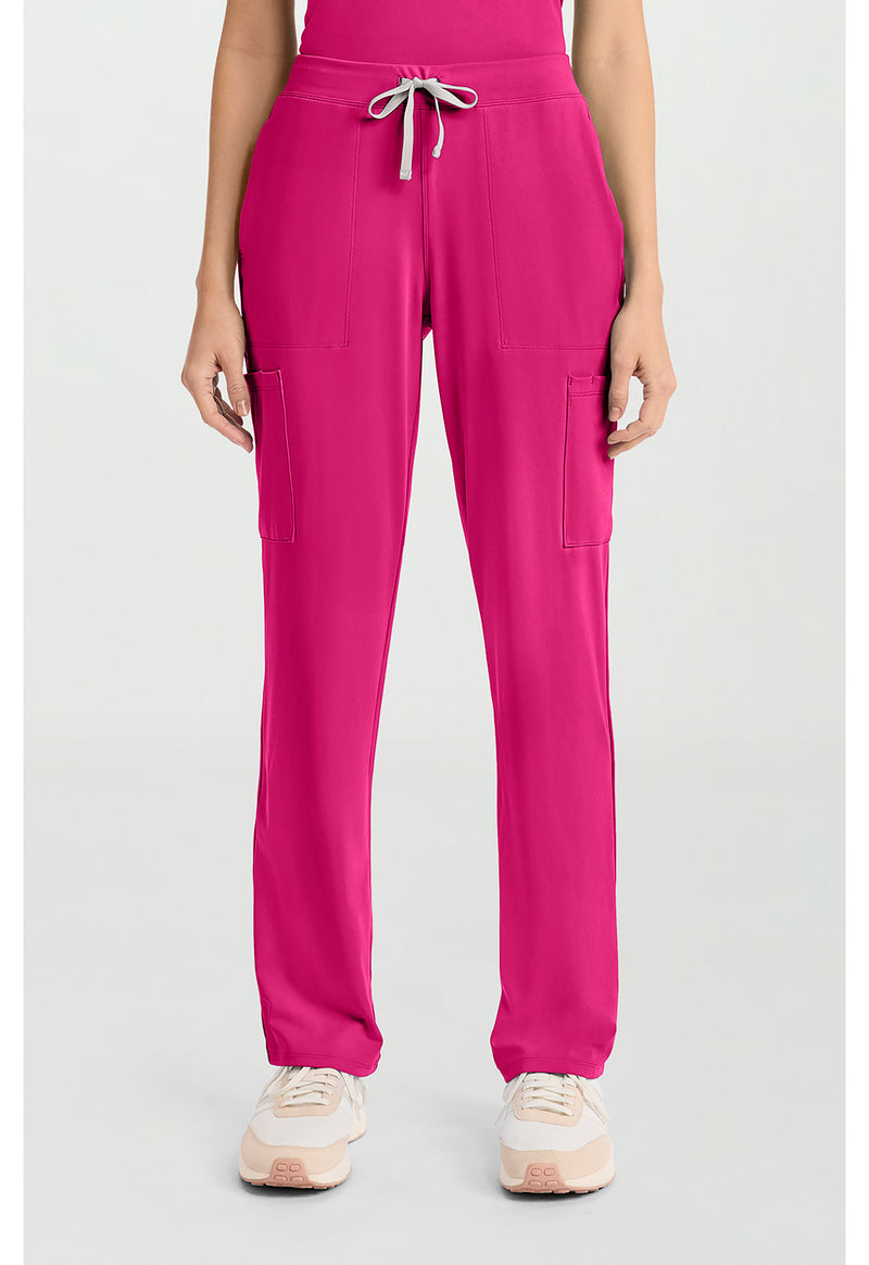 Tropical Hibiscus - Cherokee Achieve Women Scrub Pants - Front View