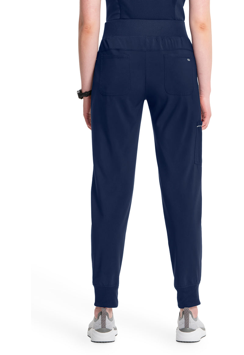Navy - Cherokee IN Infinity Women Scrub Pants - Back View