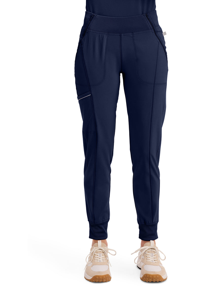 Navy - Cherokee IN Infinity Women Scrub Pants - Front View