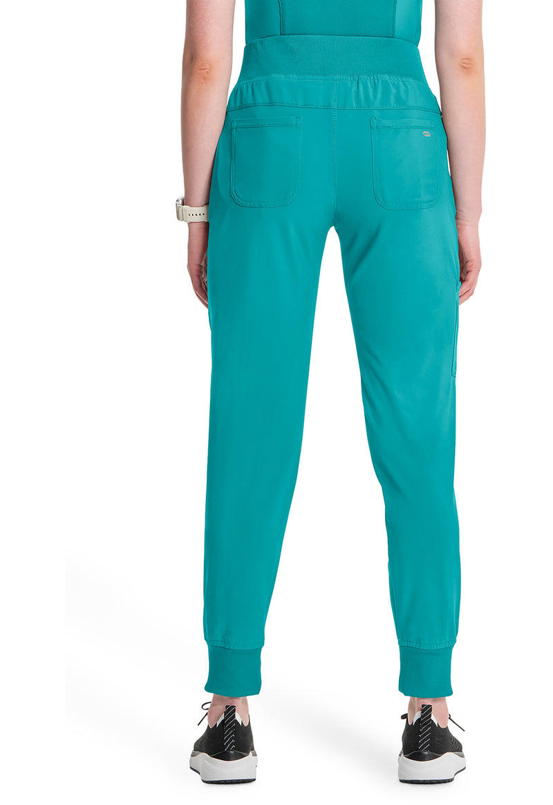 Teal Blue - Cherokee IN Infinity Women Scrub Pants - Back View