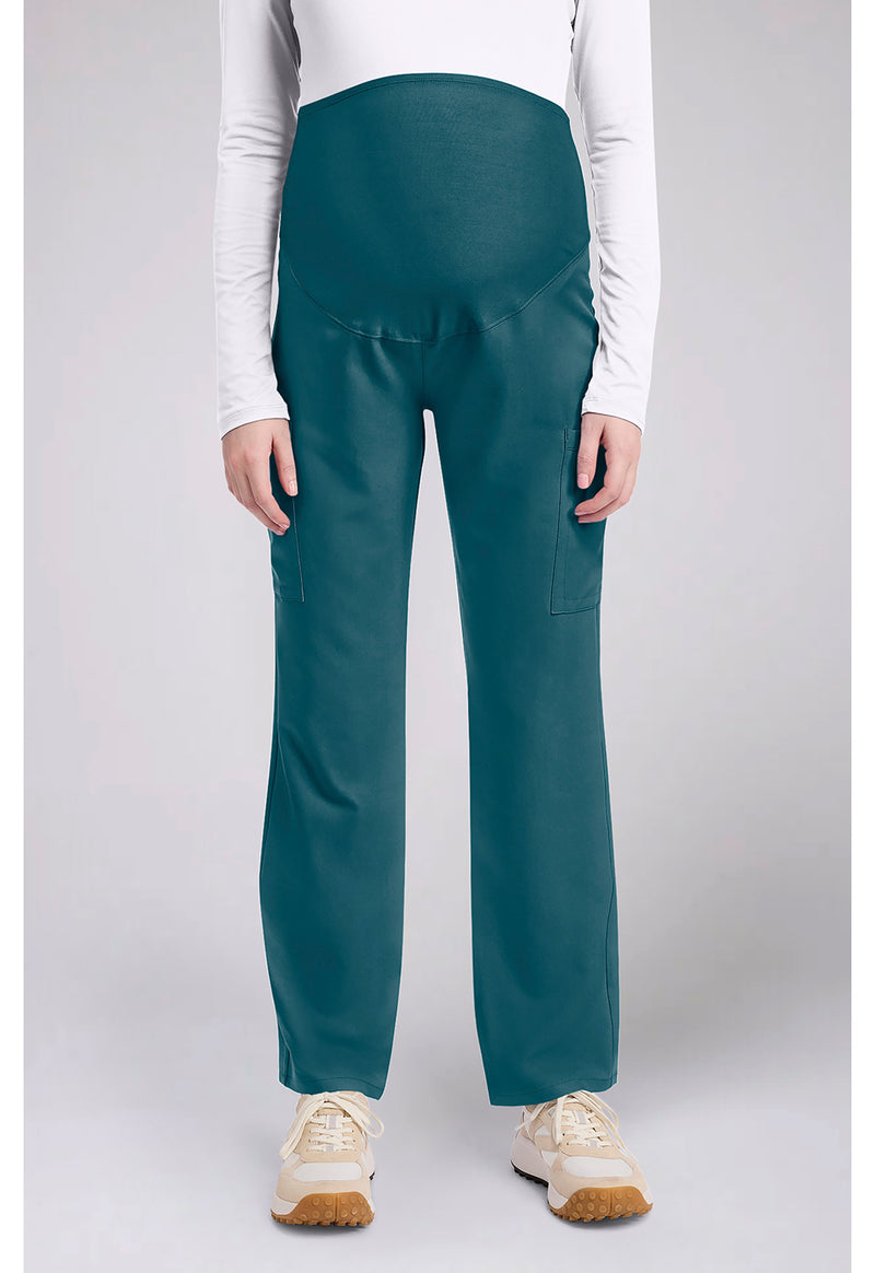 Caribbean Blue - Cherokee WW Originals Ultra Women Scrub Pants - Front View