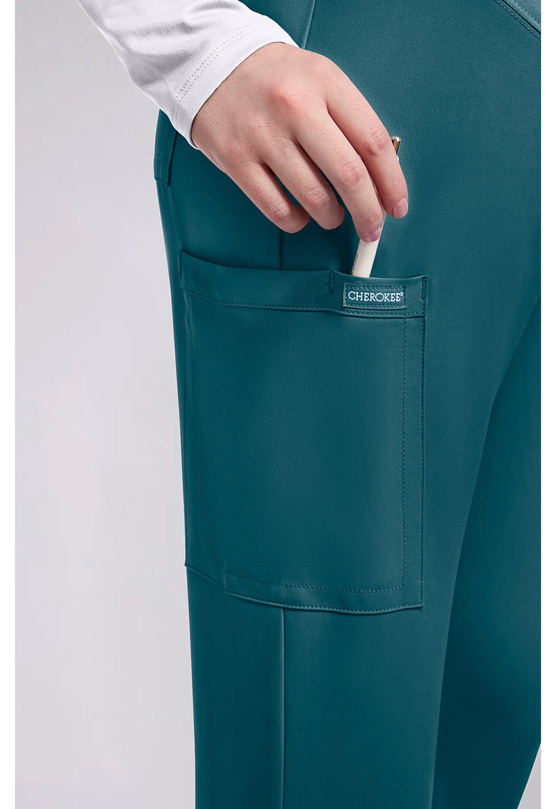 Caribbean Blue - Women's Maternity Straight leg Scrub Pants (View 2)