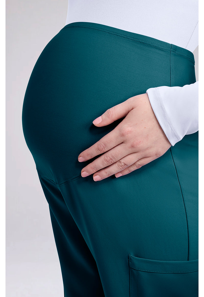 Caribbean Blue - Women's Maternity Straight leg Scrub Pants (View 4)