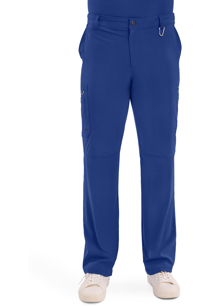 Galaxy Blue - Cherokee IN Infinity Men Scrub Pants - Front View