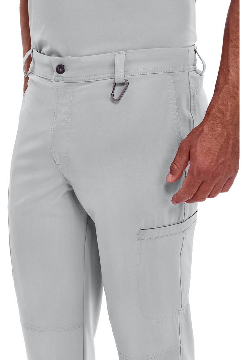 Grey - Men's Fly Front Scrub Pants – Regular (View 2)