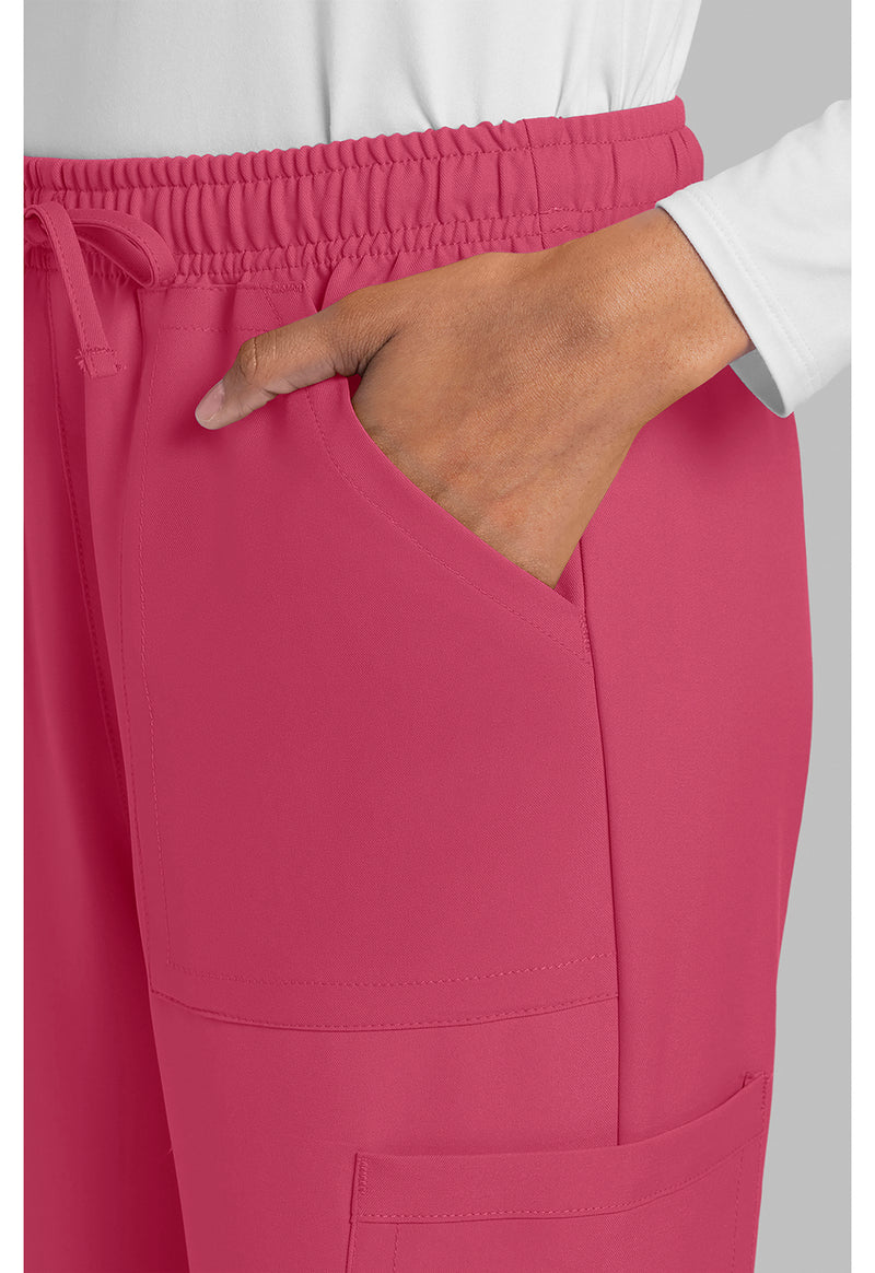 Rapture Rose - Women's Mid Rise Drawstring Trouser Cargo Scrub Pants – Petite (View 2)