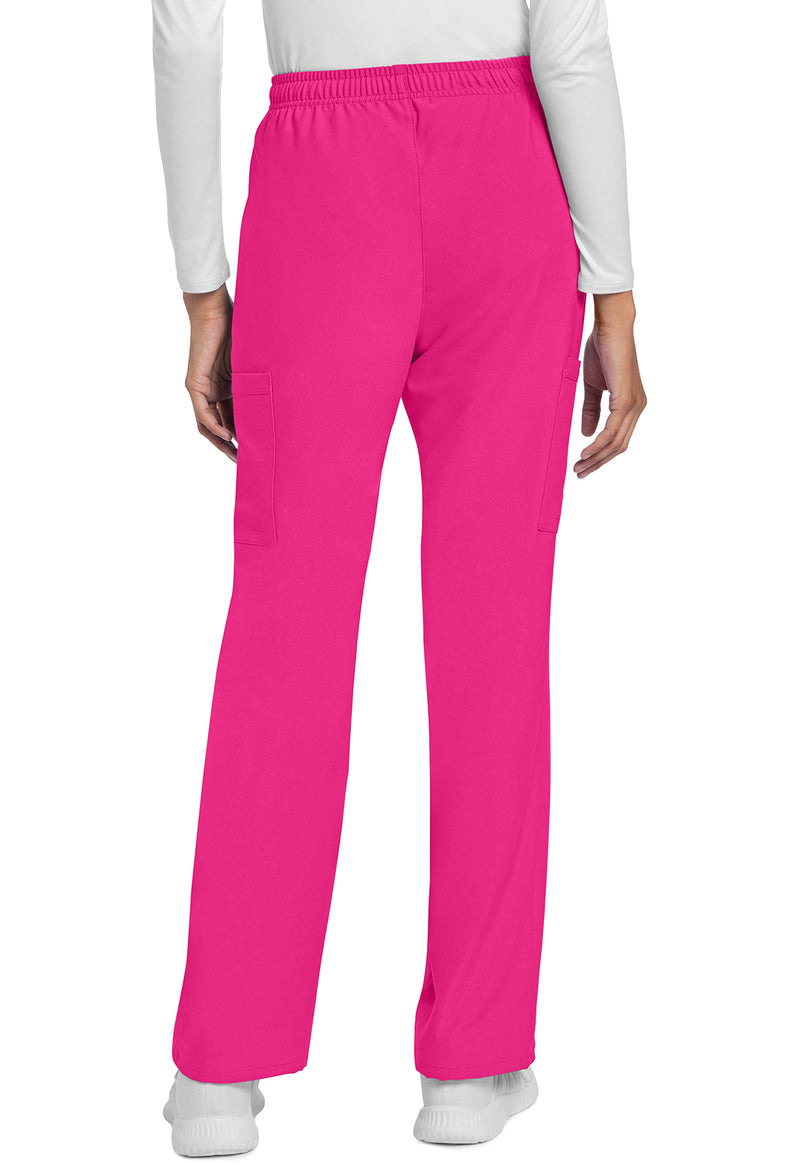 Electric Pink - Cherokee WW Originals Ultra Women Scrub Pants - Back View