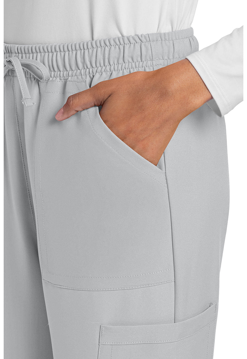 grey - Mid Rise Drawstring Trouser Cargo Pant (View 2)