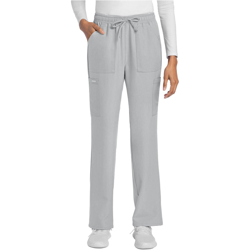 grey - Mid Rise Drawstring Trouser Cargo Pant