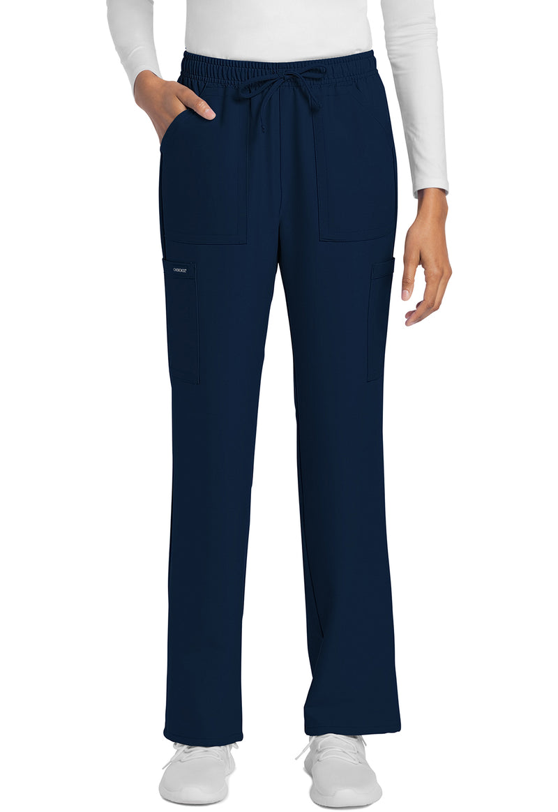 Navy - Cherokee WW Originals Ultra Women Scrub Pants - Front View