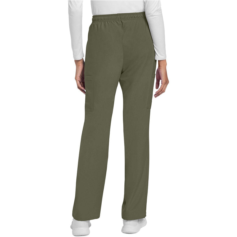 olive - Mid Rise Drawstring Trouser Cargo Pant