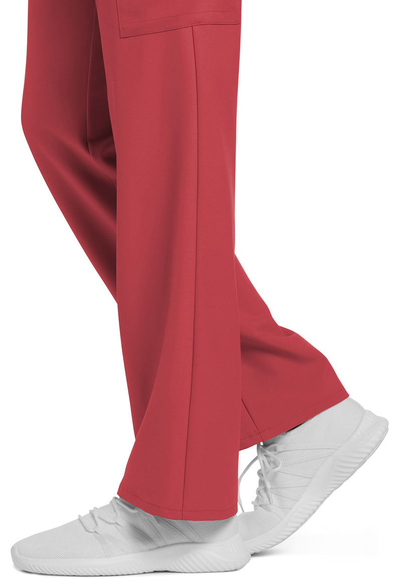 Spiced Coral - Women's Mid Rise Drawstring Trouser Cargo Scrub Pants – Regular (View 4)