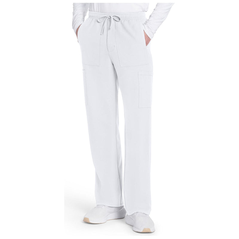 white - Men's Mid Rise Zip Fly Straight Leg Pant