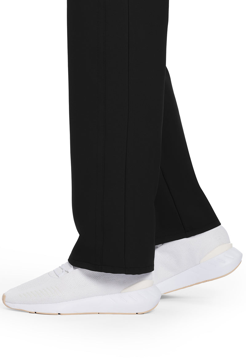 Black - Men's Mid Rise Zip Fly Straight Leg Scrub Pants – Tall (View 4)