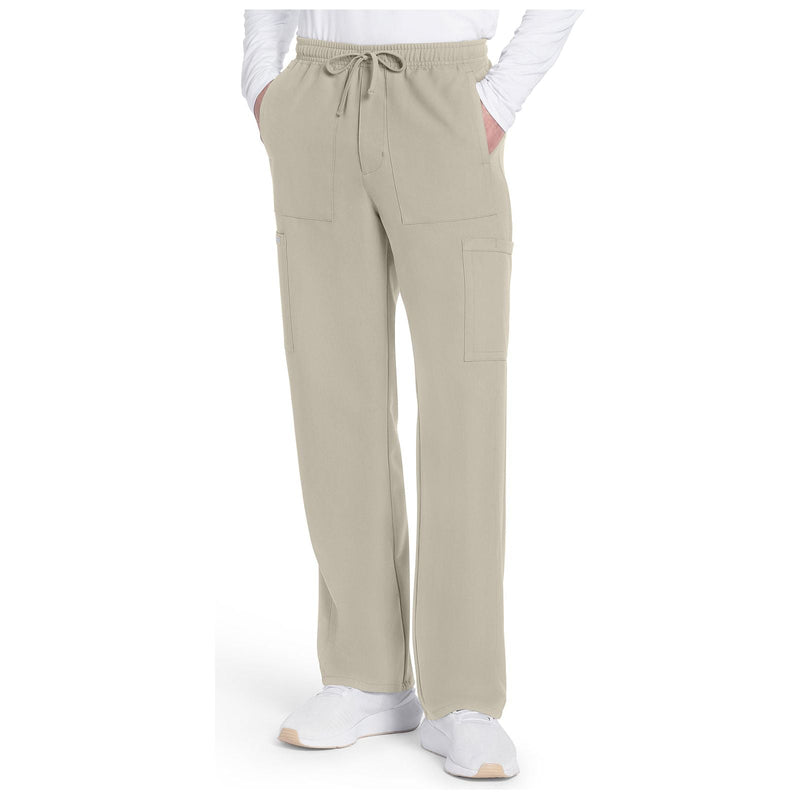 khaki - Men's Mid Rise Zip Fly Straight Leg Pant