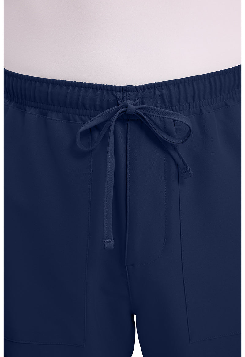 Navy - Men's Mid Rise Zip Fly Straight Leg Scrub Pants – Tall (View 2)