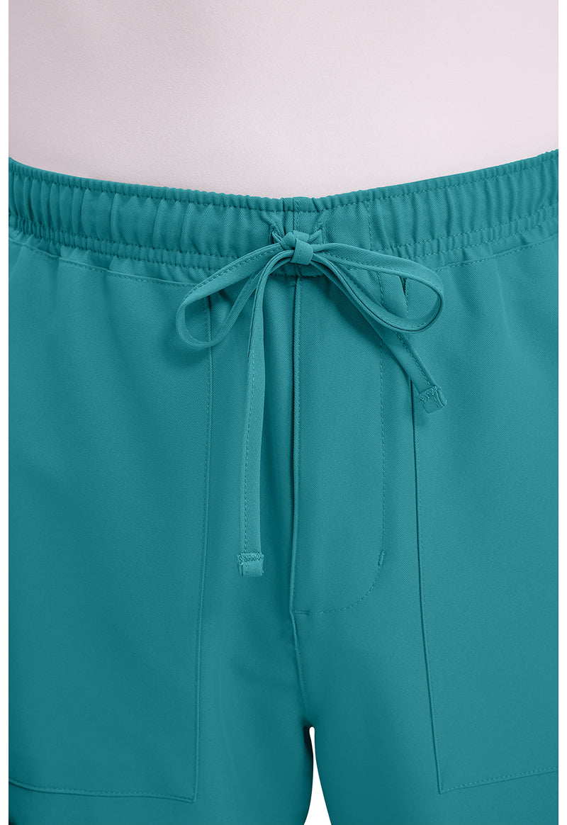 Teal Blue - Men's Mid Rise Zip Fly Straight Leg Scrub Pants – Tall (View 2)