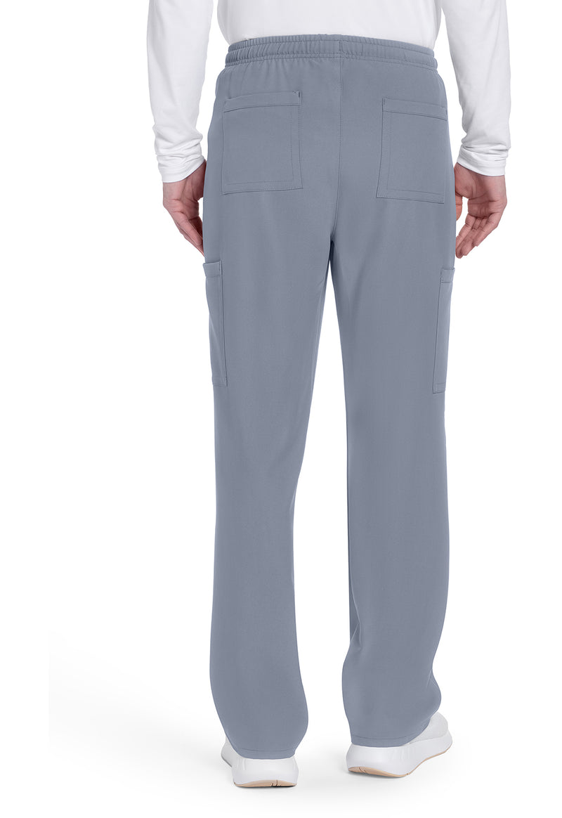 Grey - Cherokee WW Originals Ultra Men Scrub Pants - Back View