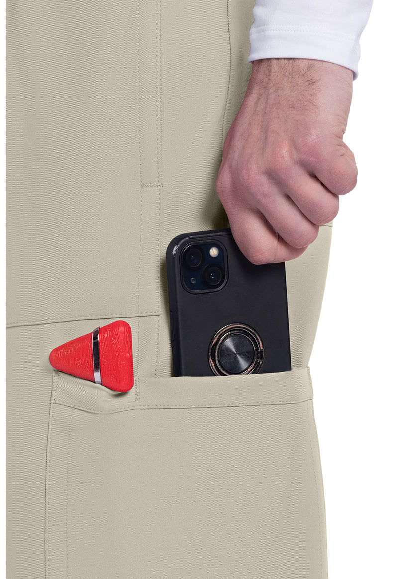 khaki - Men's Mid Rise Zip Fly Straight Leg Pant (View 3)