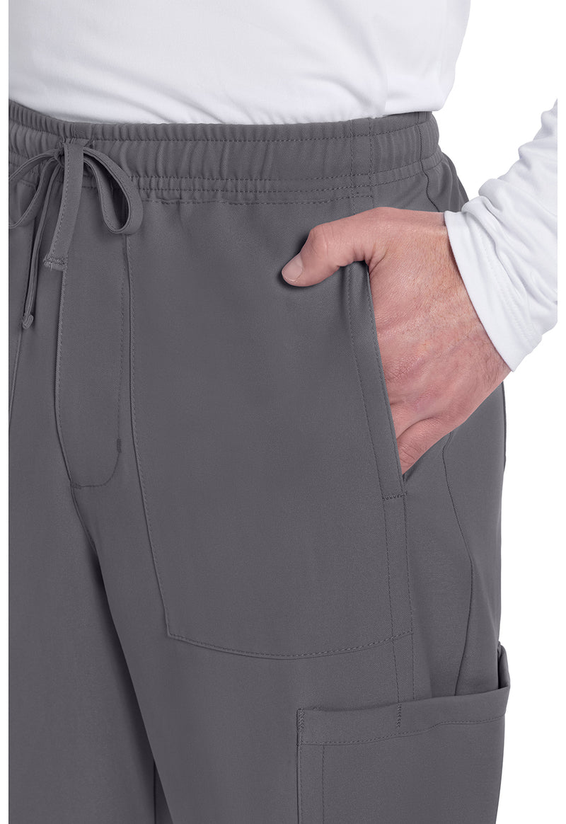 Pewter - Men's Mid Rise Zip Fly Straight Leg Scrub Pants – Regular (View 2)