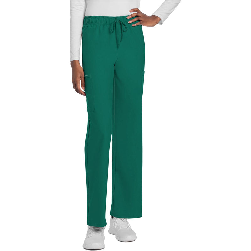 hunter green - Unisex Mid Rise Drawstring Straight Pant
