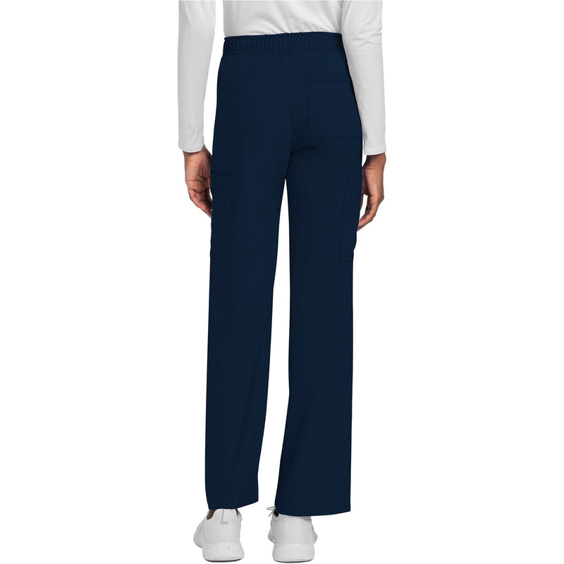 navy - Unisex Mid Rise Drawstring Straight Pant