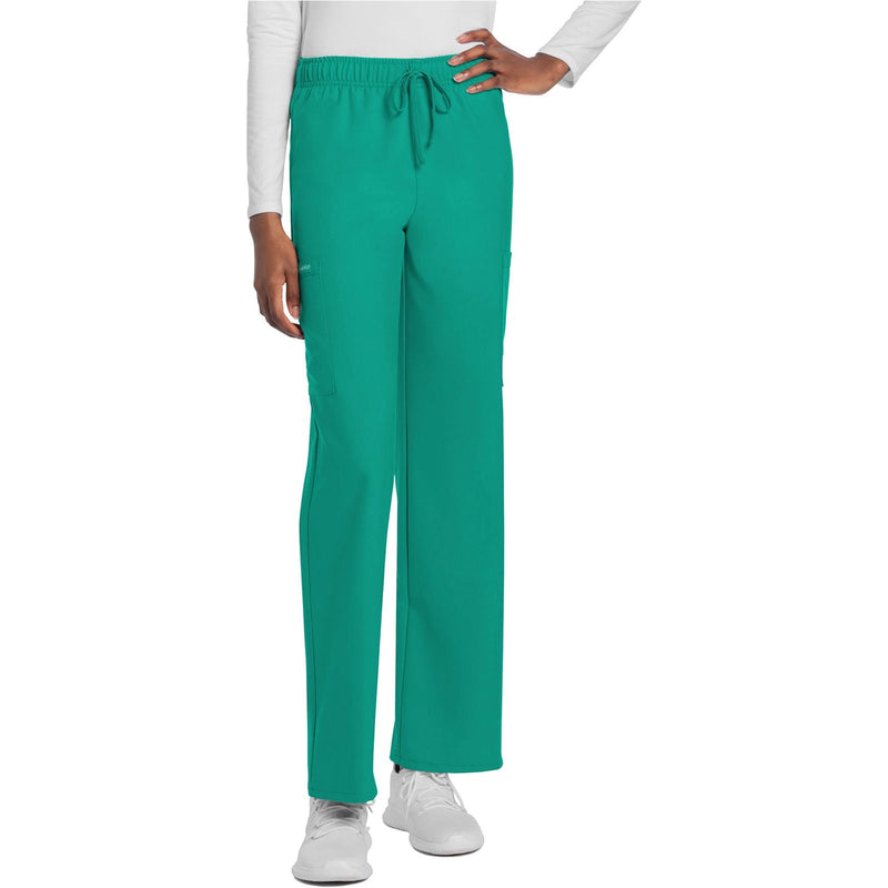 teal blue - Unisex Mid Rise Drawstring Straight Pant