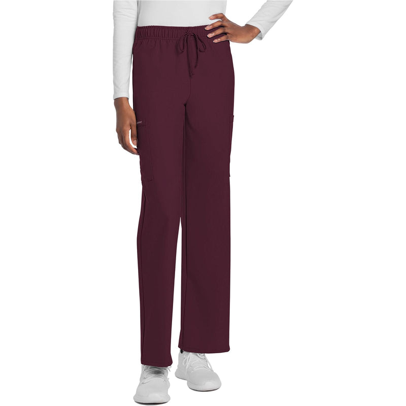 wine - Unisex Mid Rise Drawstring Straight Pant