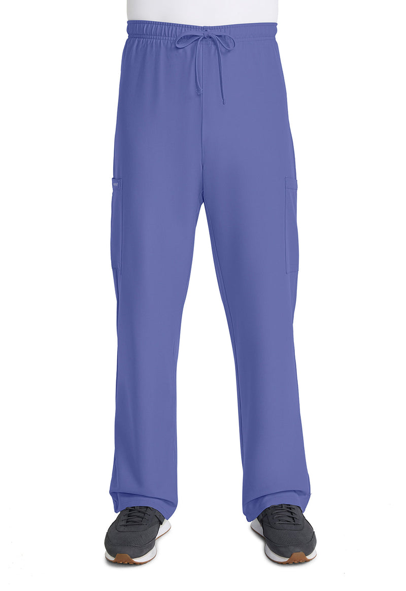 Ciel Blue - Unisex Mid Rise Drawstring Straight Scrub Pants