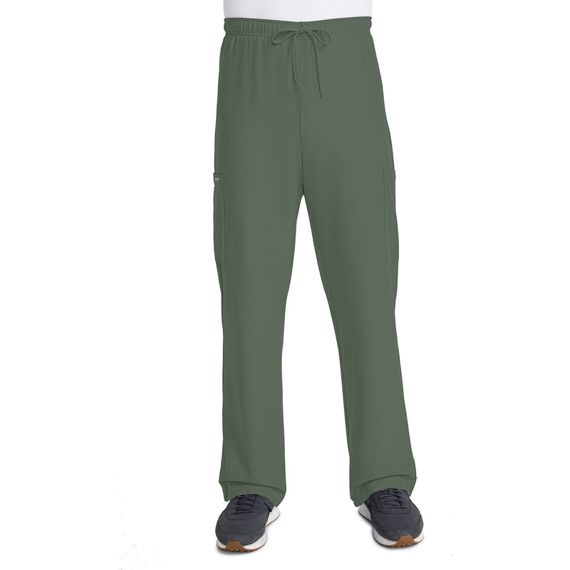 olive - Unisex Mid Rise Drawstring Straight Pant