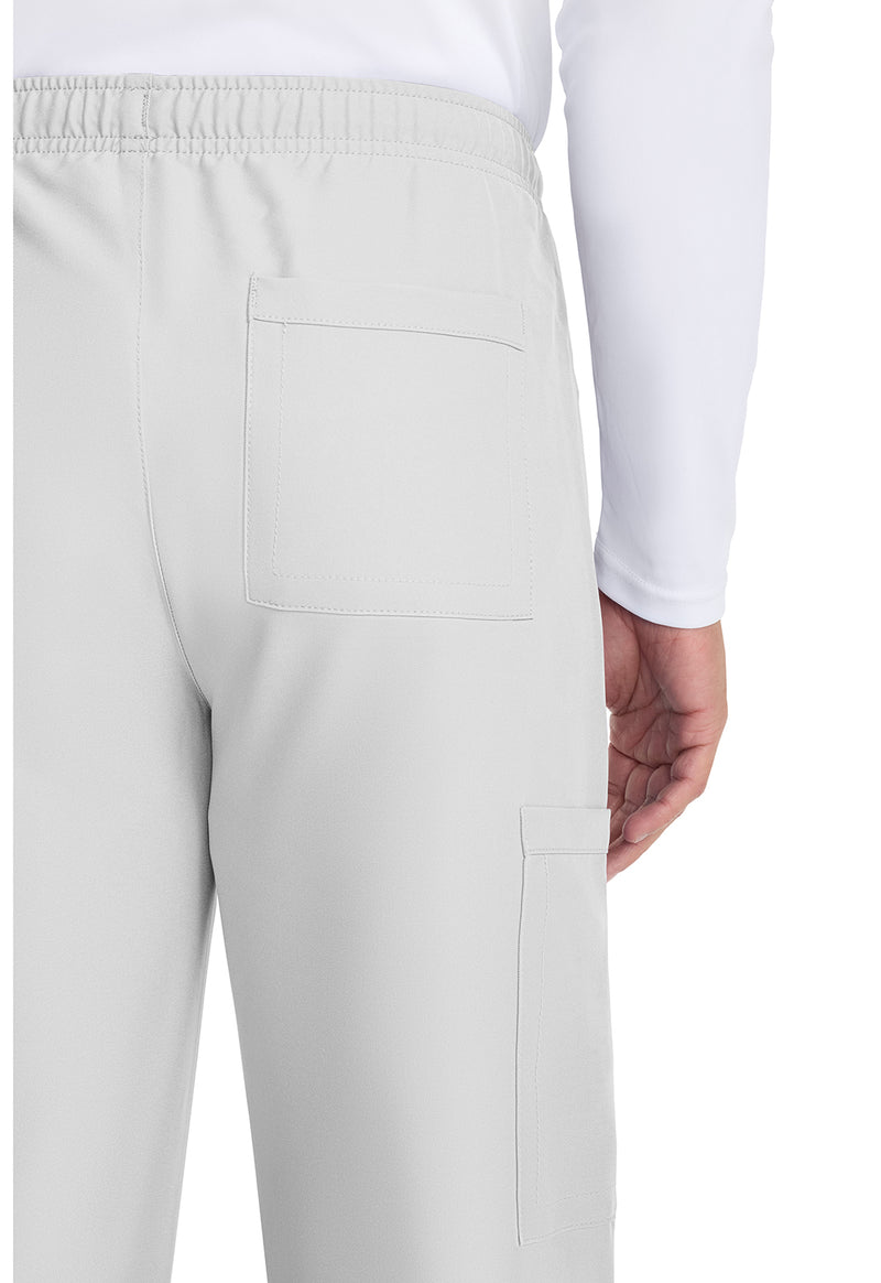 white - Unisex Mid Rise Drawstring Straight Pant (View 3)