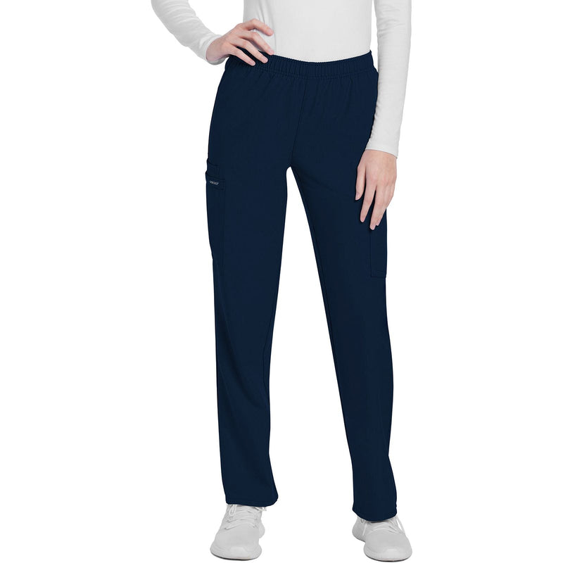 navy - Mid Rise Pull-on Slim Leg Cargo Pant
