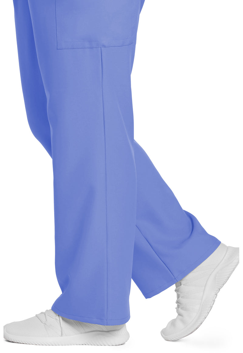 Ciel Blue - Women's Mid Rise Pull-on Slim Leg Cargo Scrub Pants – Tall (View 4)
