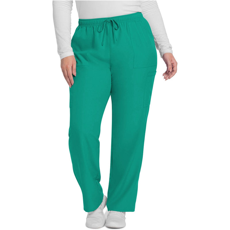 teal blue - Mid Rise Pull-on Slim Leg Cargo Pant