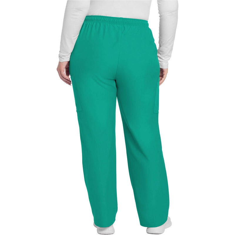 teal blue - Mid Rise Pull-on Slim Leg Cargo Pant