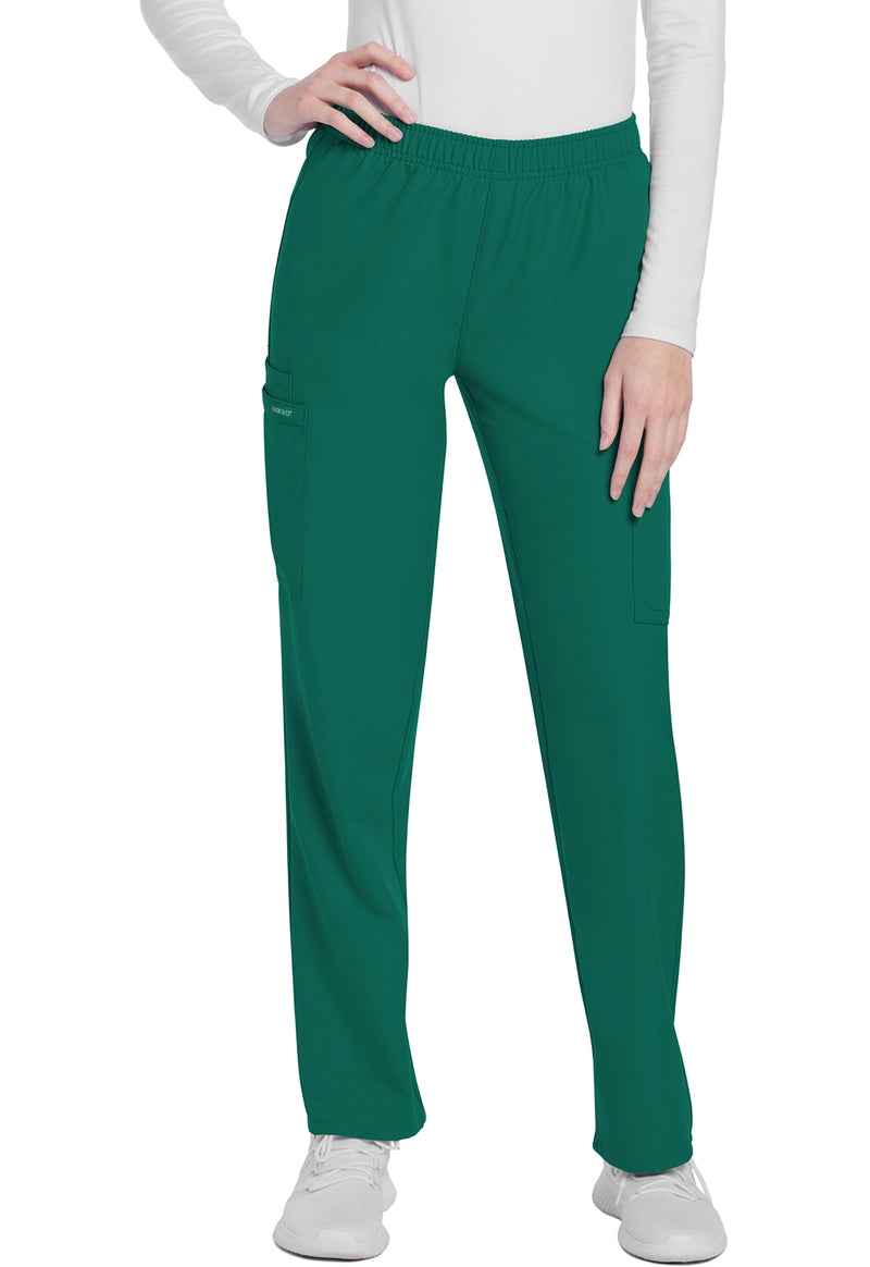 Hunter Green - Cherokee WW Originals Ultra Women Scrub Pants - Front View