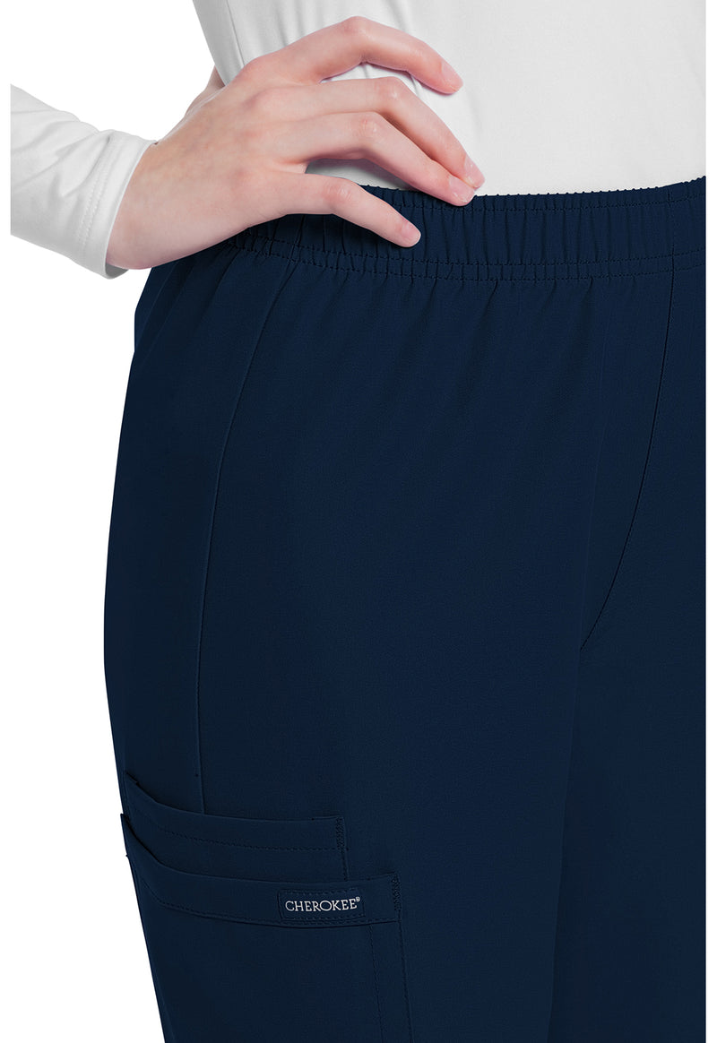 navy - Mid Rise Pull-on Slim Leg Cargo Pant (View 2)