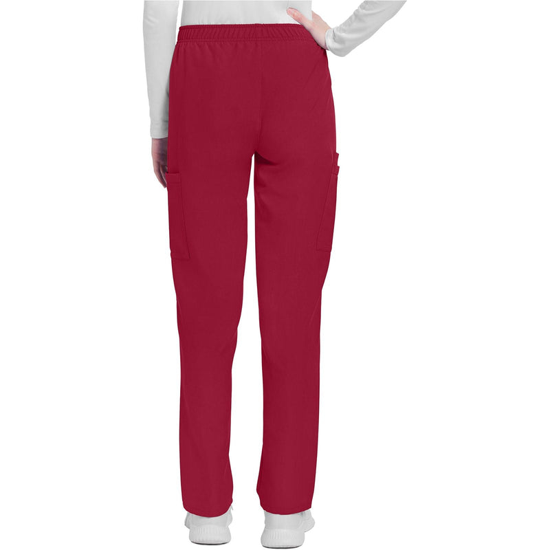 red - Mid Rise Pull-on Slim Leg Cargo Pant