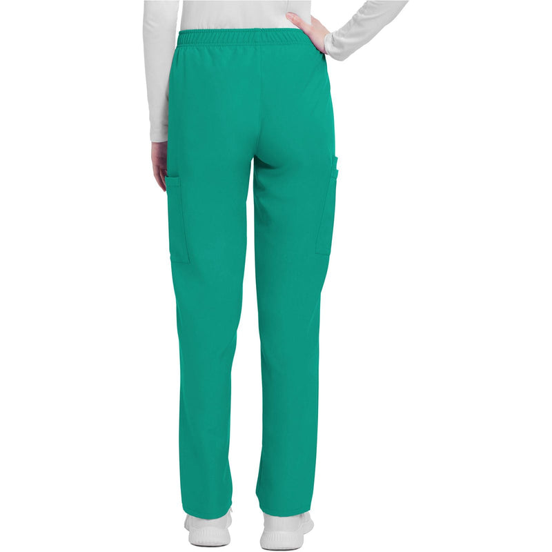 teal blue - Mid Rise Pull-on Slim Leg Cargo Pant