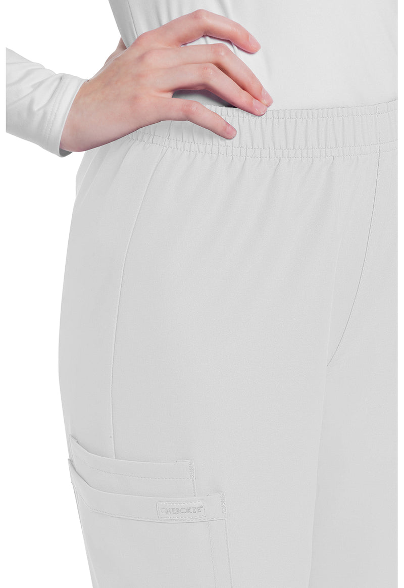 white - Mid Rise Pull-on Slim Leg Cargo Pant (View 2)