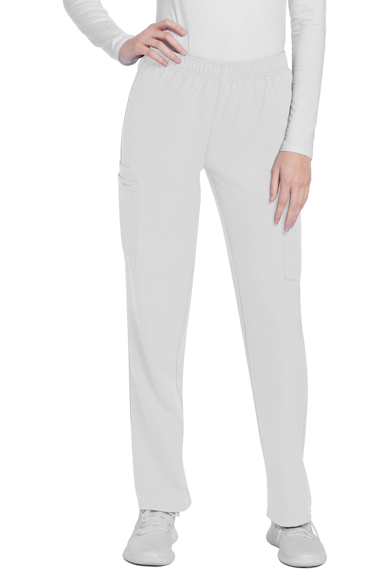 White - Cherokee WW Originals Ultra Women Scrub Pants - Front View