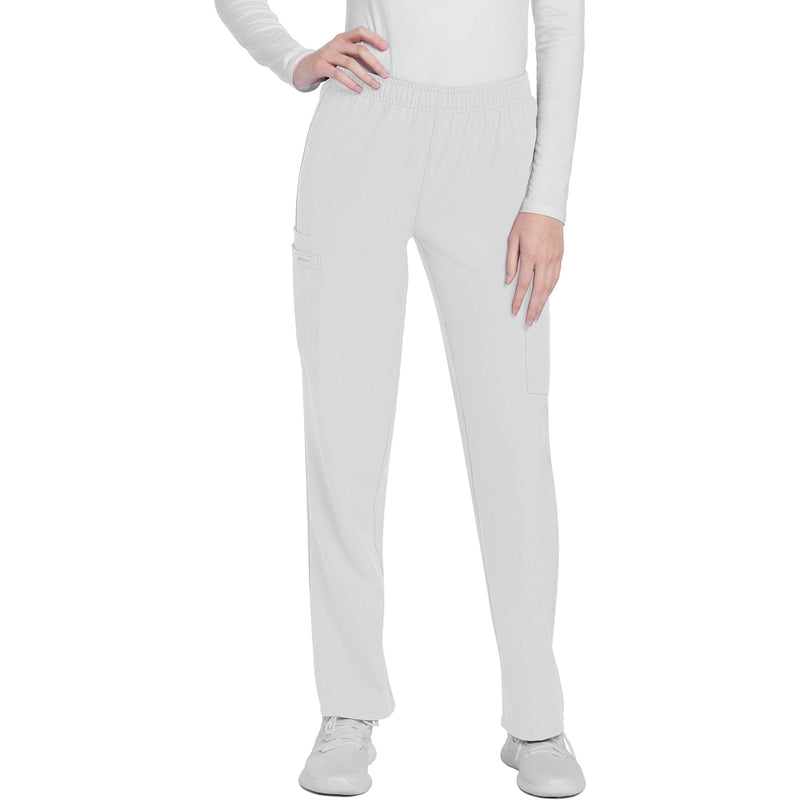 white - Mid Rise Pull-on Slim Leg Cargo Pant