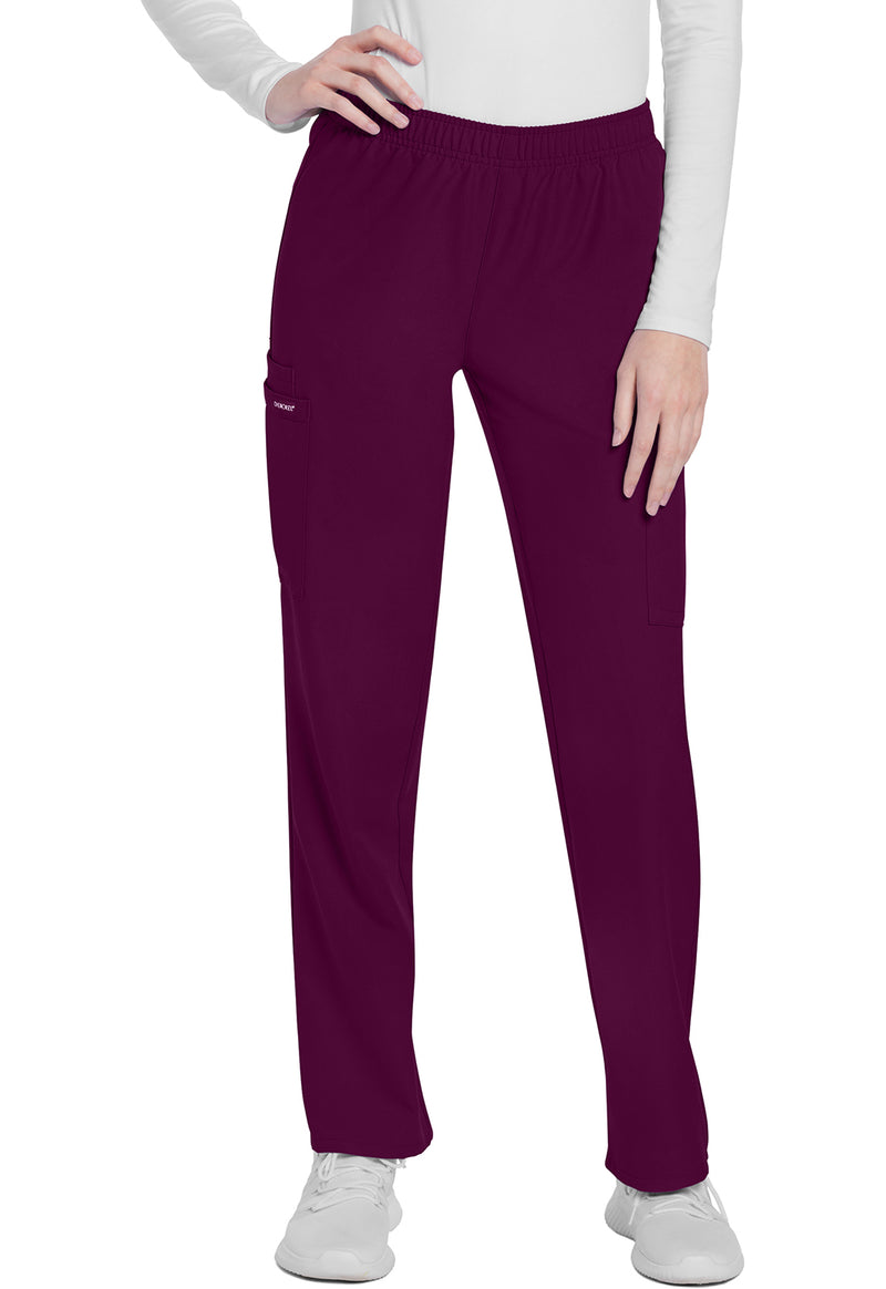 Wine - Cherokee WW Originals Ultra Women Scrub Pants - Front View