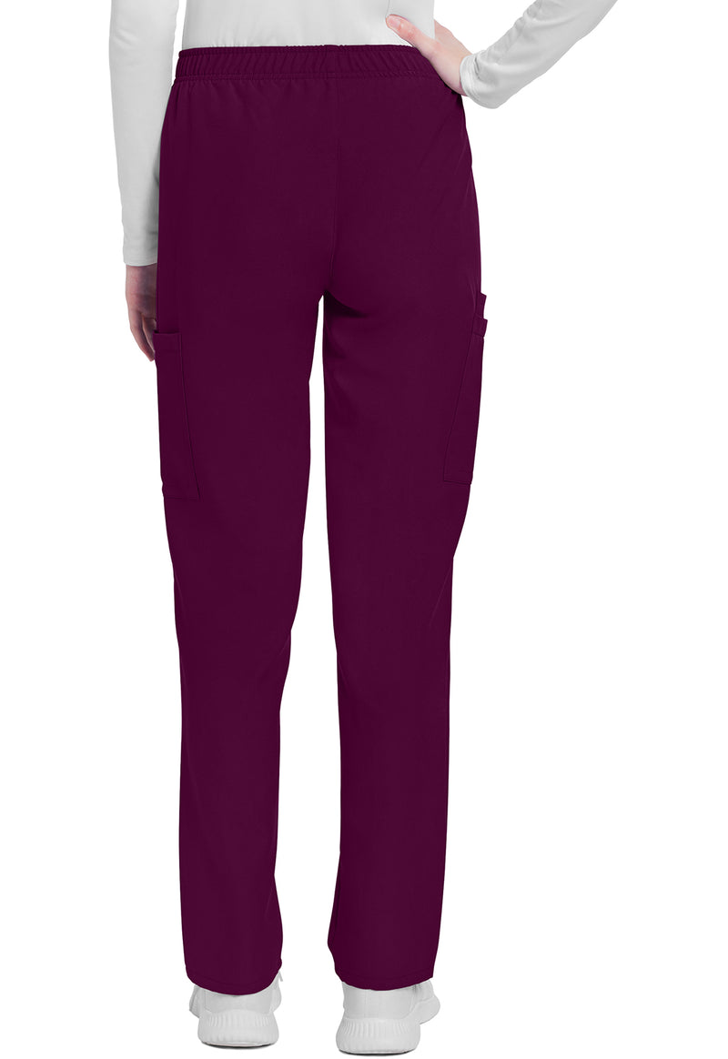 Wine - Cherokee WW Originals Ultra Women Scrub Pants - Back View